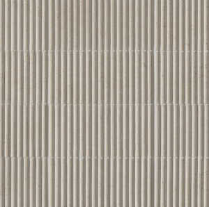 A close up example of a fluted tile, nice off white color